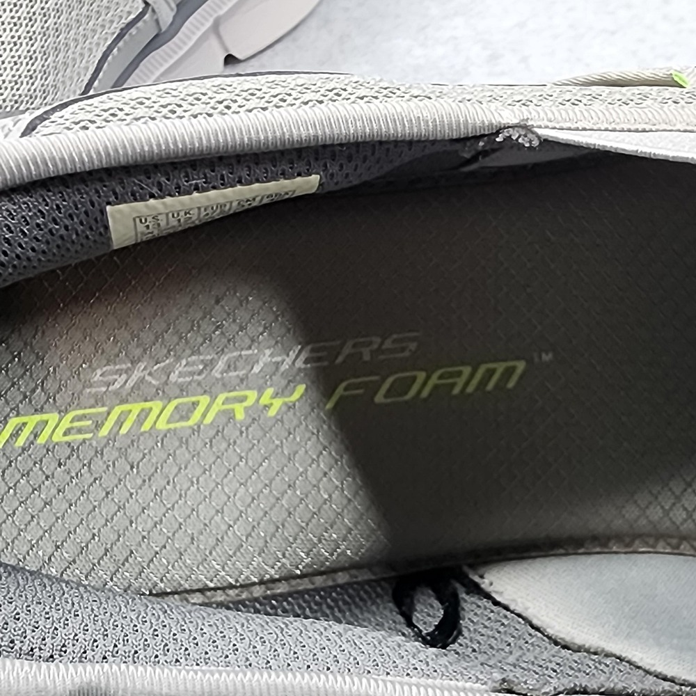 Skechers D'Lites Shoes Mens Size 13 Gray Slip On Memory Foam Casual Comfort - Picture 8 of 11